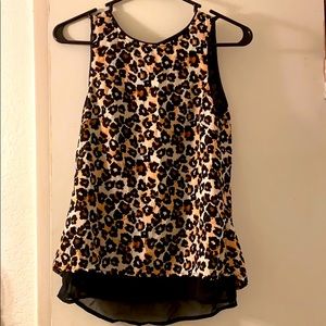 Leopard print two layered tank top